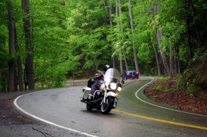 Photo - motorcycle at the Dragon in rain