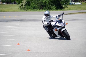 Motorcycle Training: Several women came to improve their riding skills.