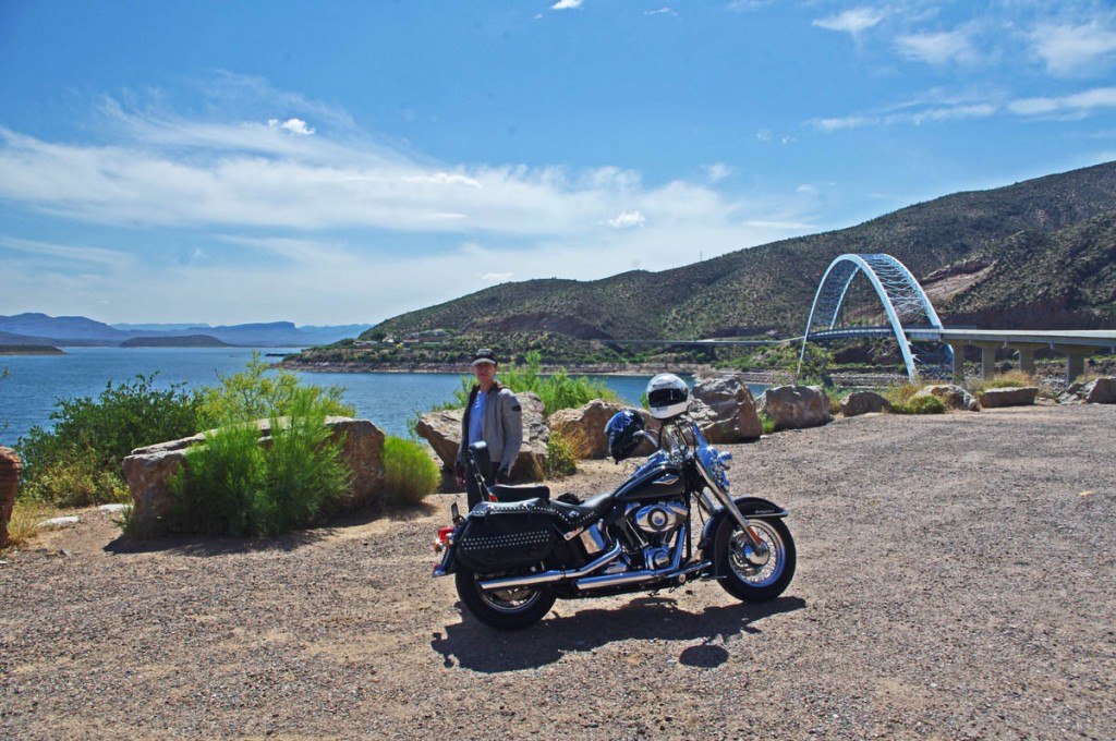 Motorcycle Rides in Arizona: Sedona, Scottsdale area - Very pleasant ride along Theodore Roosevelt Lake.