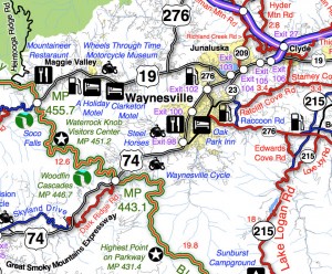 Best Blue Ridge Parkway Overlooks - Waterrock Knob - map