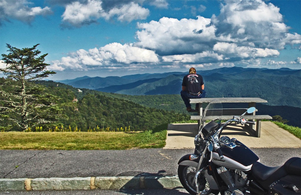 Best Blue Ridge Parkway Overlooks by Motorcycle - Waterrock Knob view 