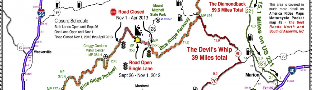 Blue Ridge Parkway closure 2013 map