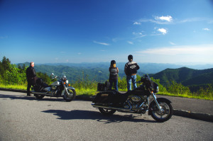 Enjoy a Blue Ridge Parkway view on a motorcycle trip
