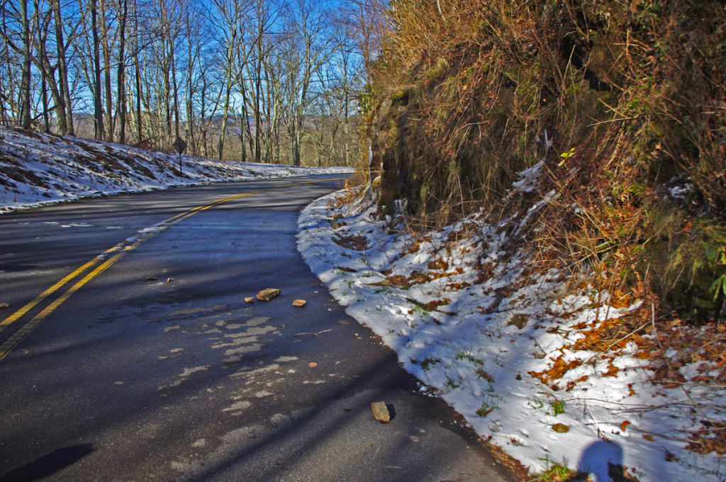 photo - small slide on Blue Ridge PArkway