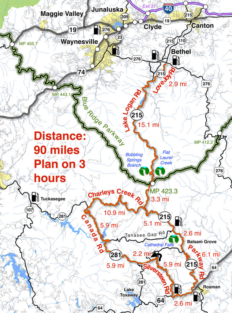 Map of the ride