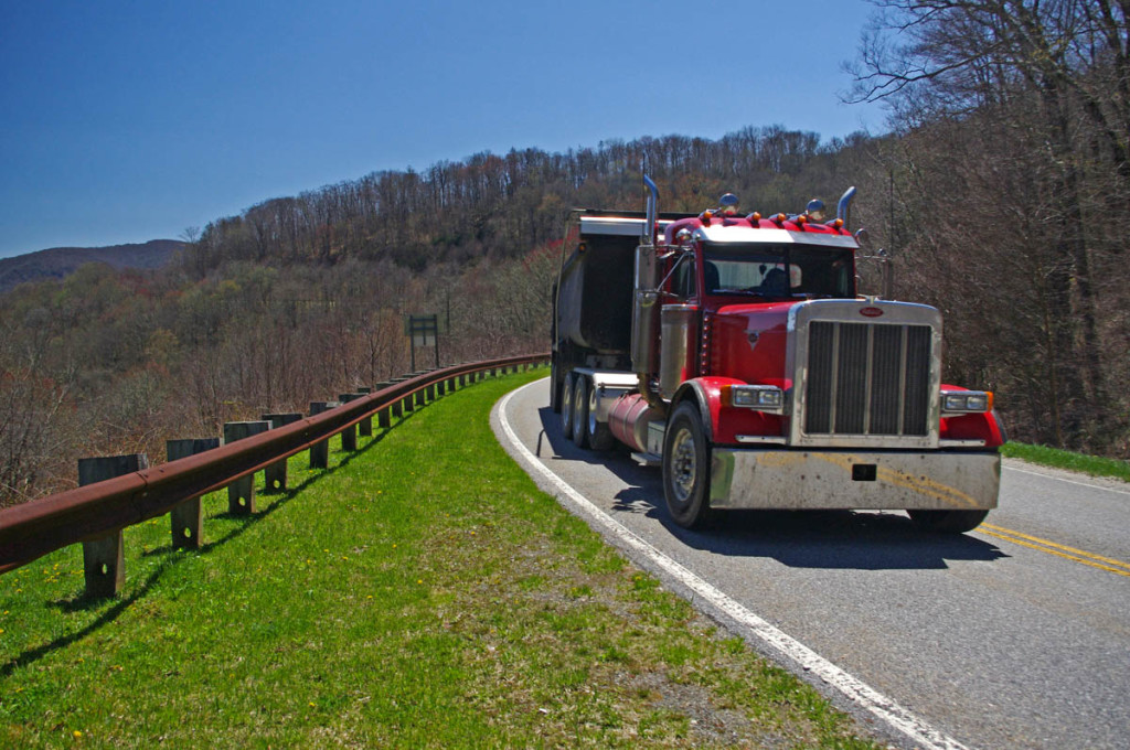 photo - truck on the Cherohala Skyway