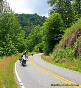 Motorcycles on Big Laurel Road