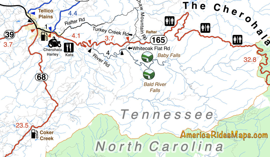 Motorcycle Ride Map Shows Baby Falls