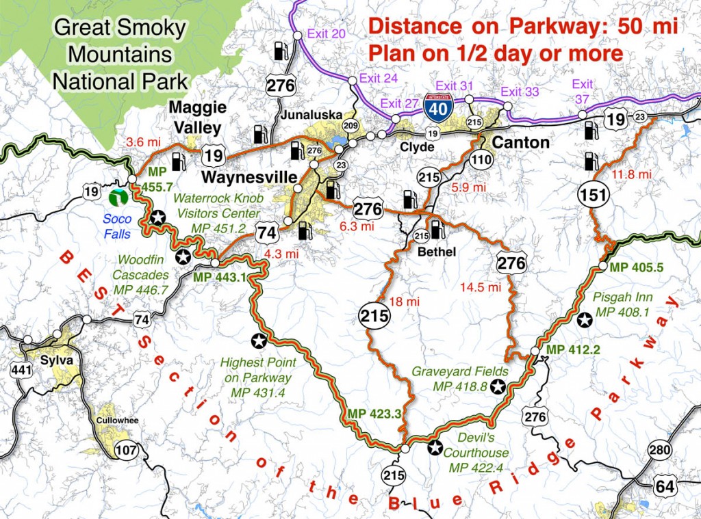 Blue Ridge Parkway Map Printable