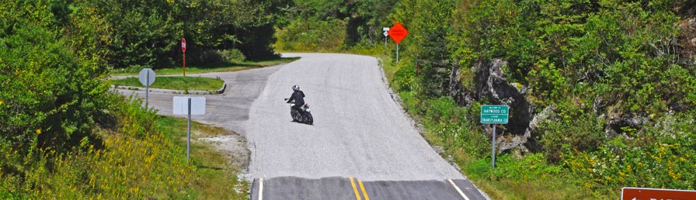 Best Motorcycle Rides in NC - NC 215 - new gravel