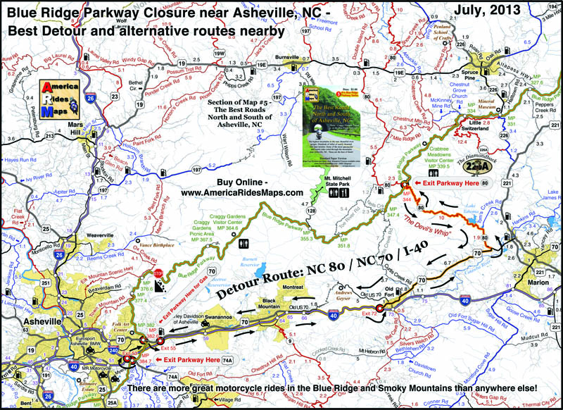 detour map | Smoky Mountain Motorcycle Rider