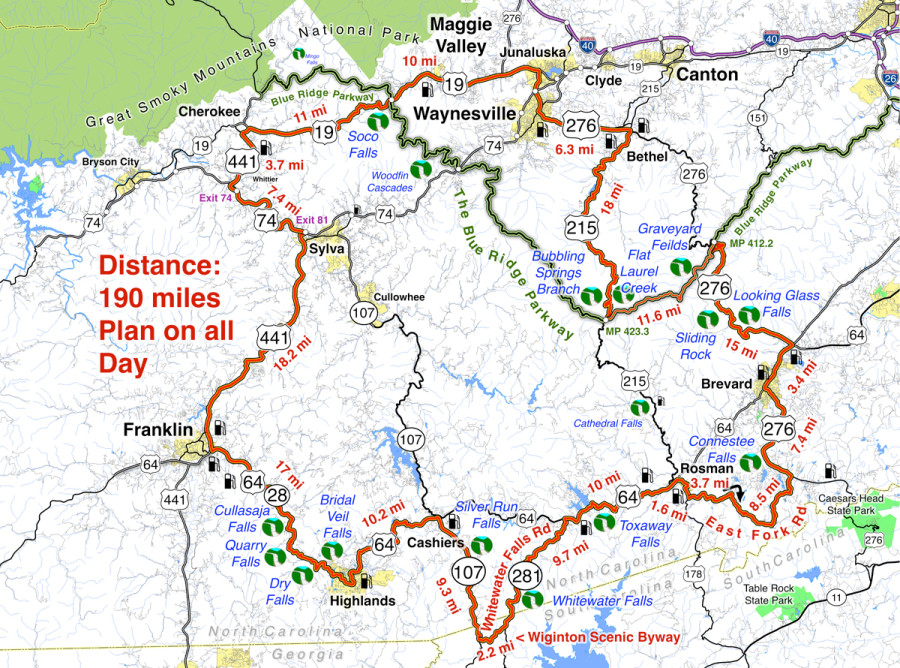 Smoky Mountain Waterfalls Motorcycle Ride | Smoky Mountain Motorcycle Rider